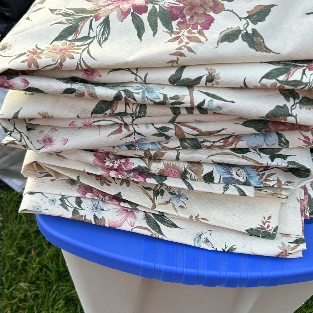 Vintage Burlington Insulated Draperies 6 Panels 24” X 63” Cottage Grandma
